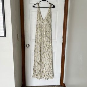 White and gold dress